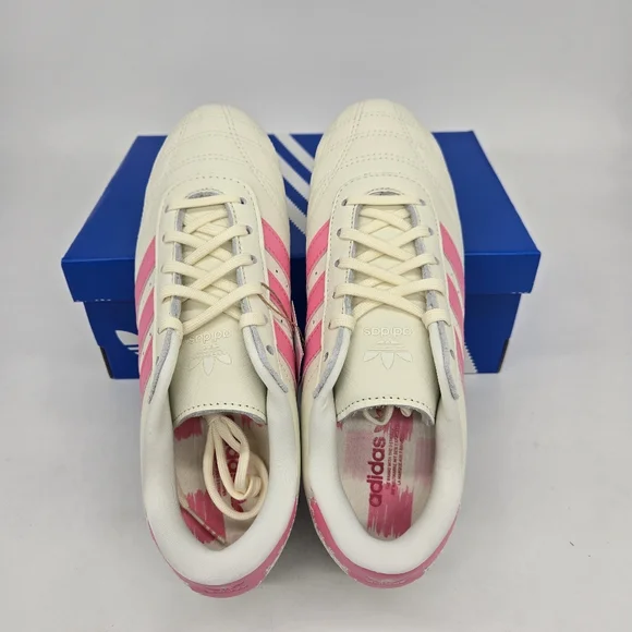 New adidas Taekwondo Off White Bliss Pink Big Girls Shoes Size 5.5 - Picture 5 of 8